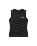 omo Compression Tank Top Schwarz – Vorderseite mit omo Logo