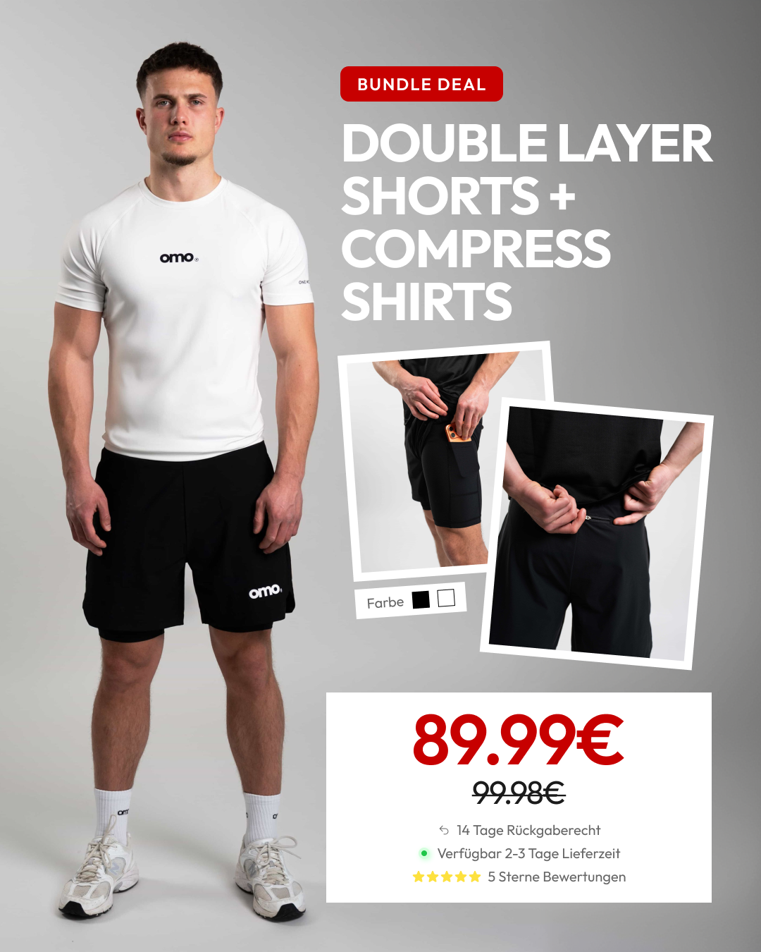 Double Layer Shorts + Compress Shirt
